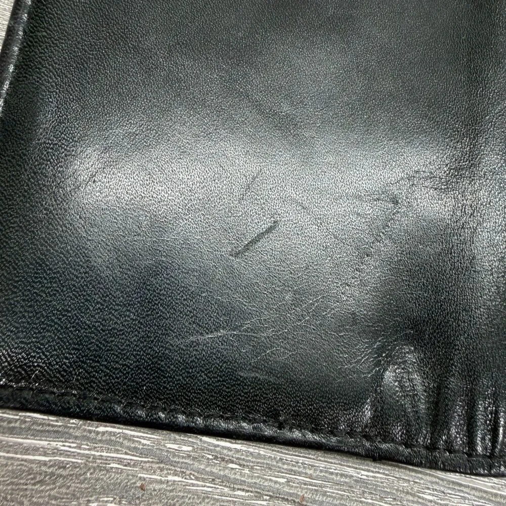 Geoffrey Beene Black Genuine Leather Bifold Wallet with Money Clip - Flaws